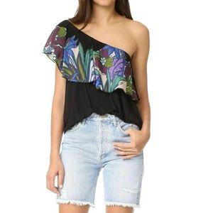 FREE PEOPLE BLOUSE one open shoulder Top
